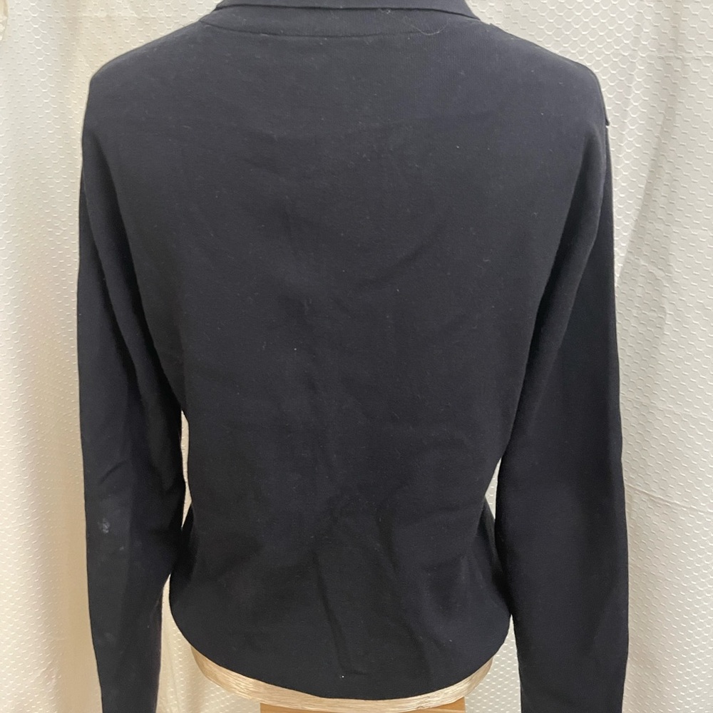 SOLD/NOT AVAILABLE 🔴 Elie Tahari leather and ? pullover. Size M/L - Picture 3 of 5